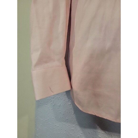 Men’s Michael Kors Button‎ LS Slim Stretch Shirt 15.5 Med 34/35 Pink Texture - Picture 7 of 7